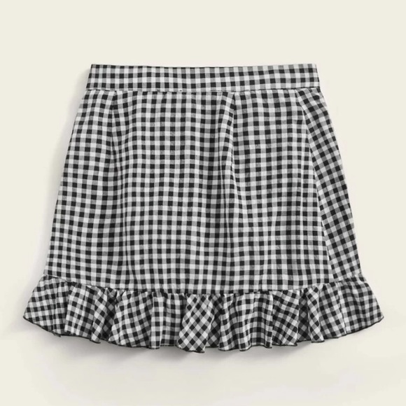 women’s gingham wrap skirt - Picture 2 of 3